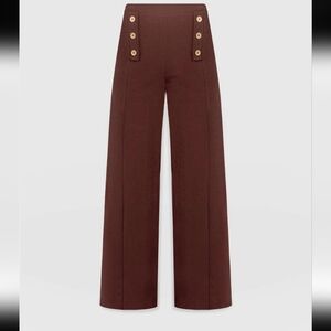 1488 NWT Saint + Sofia Chelsea Pant - Maroon Textured Sz US 14
